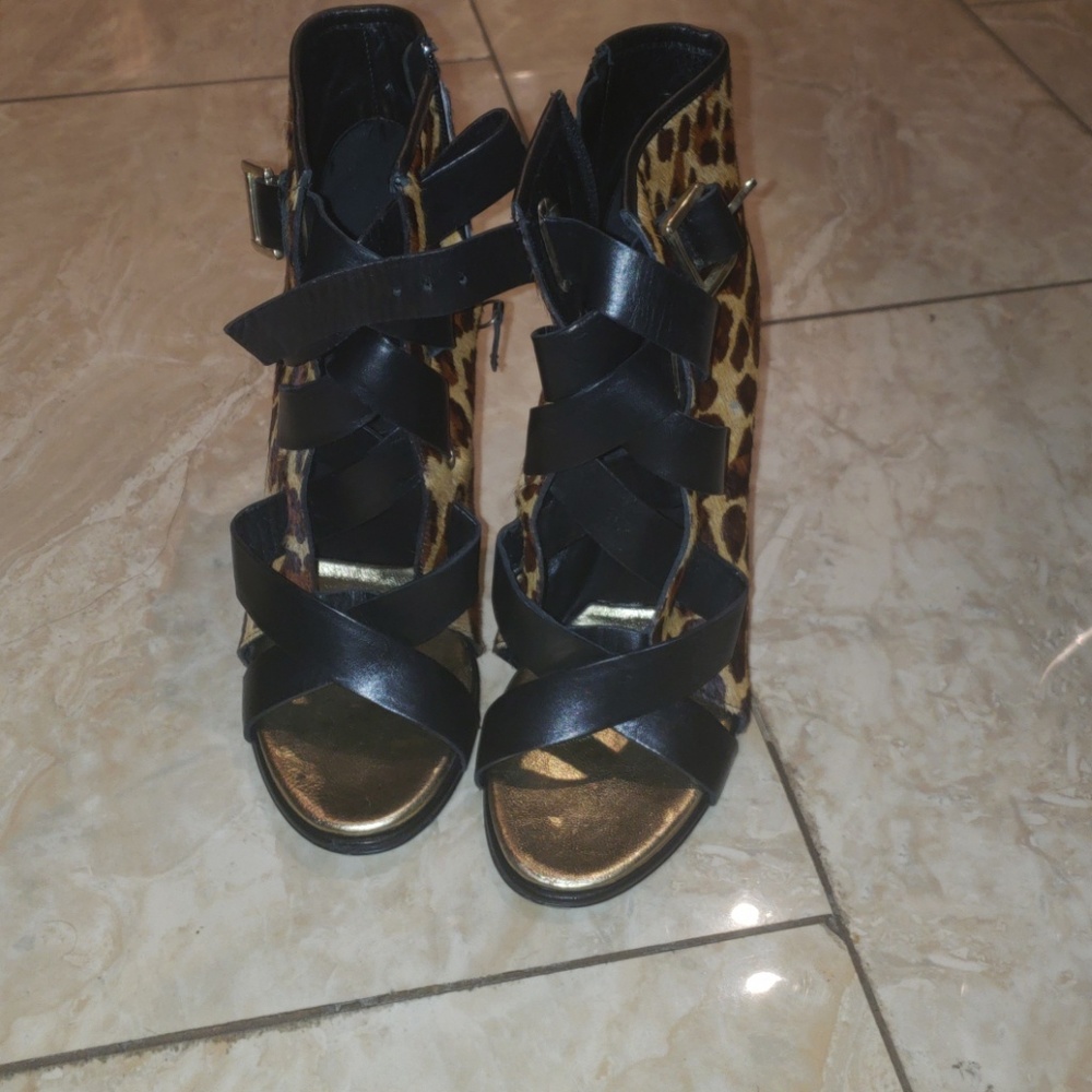 DVF leather strap booties